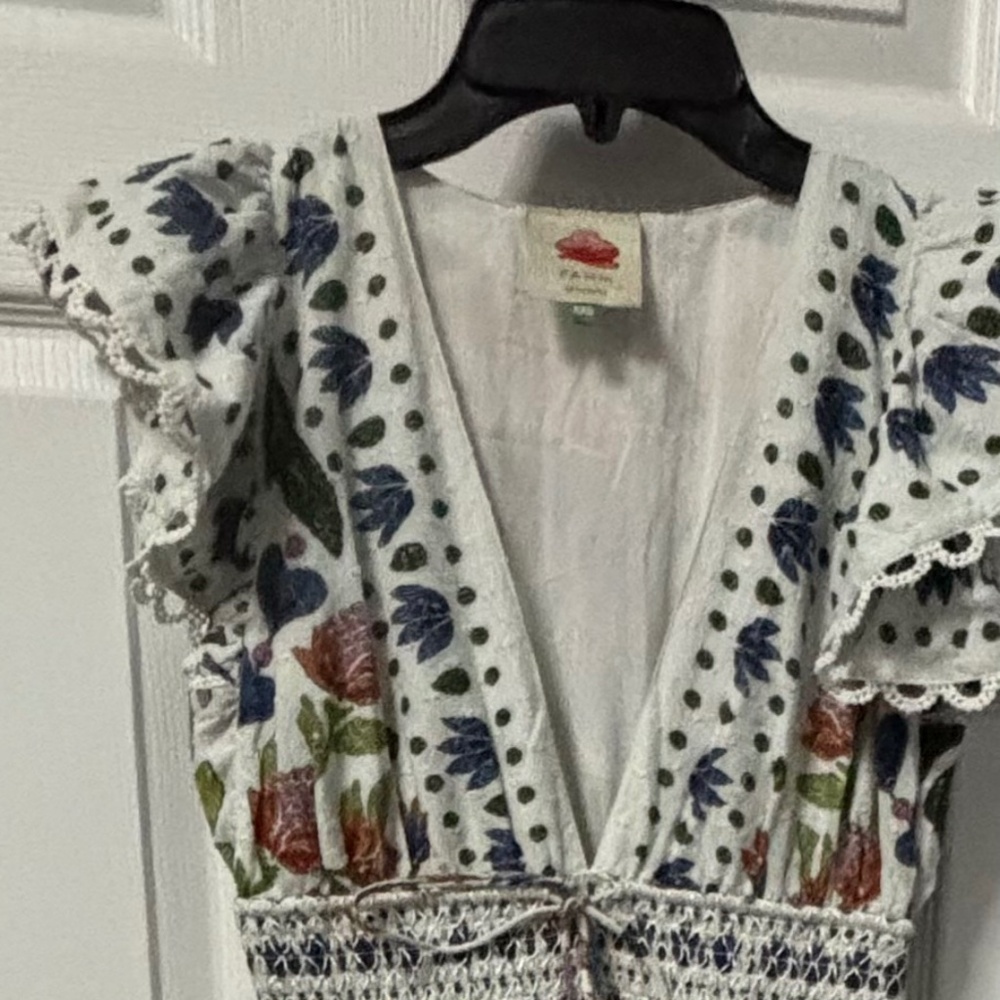 FARM Rio Summer Garden Cotton Maxi Dress Size XXS - Picture 5 of 11